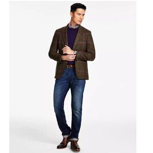 New Tallia Men's Slim-Fit Wool-Blend Printed Sport Coat Size 44S